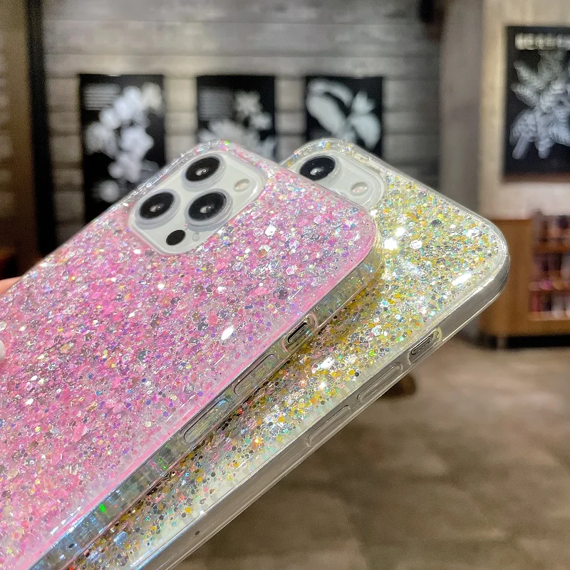 Phone Case For OPPO A35 A54 A74 A94 A95 A12 A15 A31 A32 A33 A52 A53 A72 A73 A91 A92 S A93 A11 K A5 A9 A8 Bling Glitter Cover