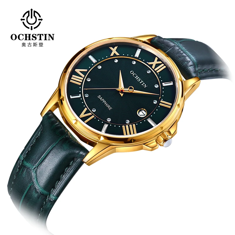 Ochstin Лидирующий бренд кожаный ремень женские кварцевые часы модные повседневные