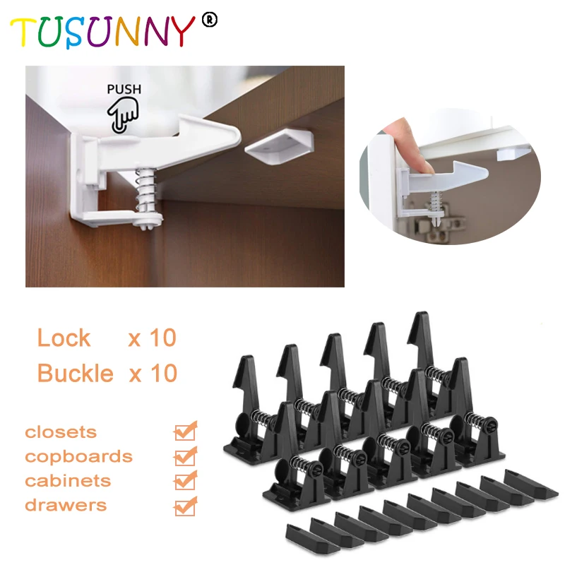 TUSUNNY 10/20 шт замок для детской безопасности, замок для детской безопасности, замок для детской защиты, замок для ящика
