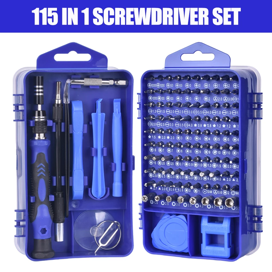 

115 In 1 Screwdriver Set of Screw Driver Bit Set Multi-function Precision Mobile Phone Repair Device Professional Toolbox