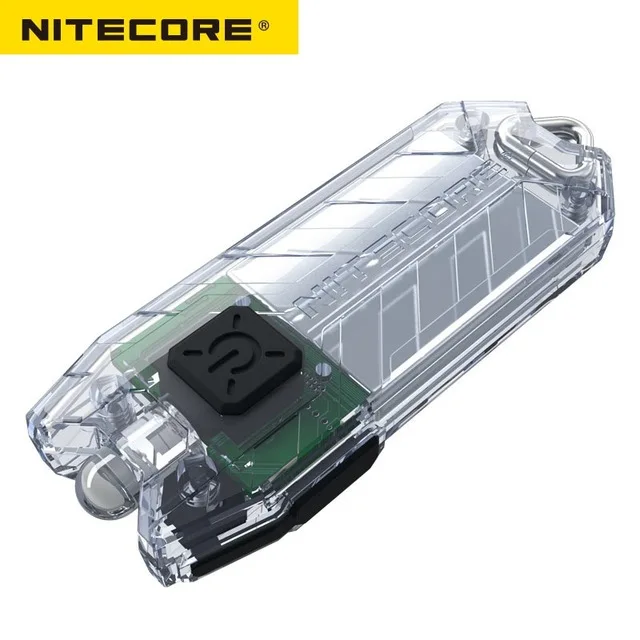 NITECORE трубчатый портативный светильник Micro-USB Перезаряжаемый EDC Карманный флэш-светильник водонепроницаемый мини-размер светильник вес 10 красочных ключей лампа - Цвет: transparent