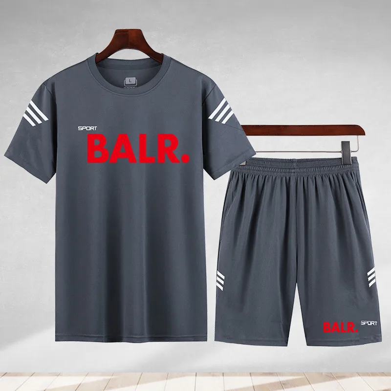 

New Casual Male Brand Tracksuit Clothing Men Sets Fitness Sporting Suits Short Sleeve T Shirt + Shorts Quick Drying 2 Piece Set