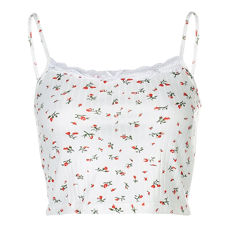 

Women Summer New Sexy Sleeveless Camis Top Tee Casual Lace Floral Tops Vest Lace Crop Top