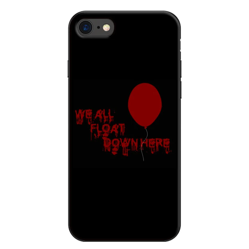 Чехол для iPhone 7 8 X Pennywise Clown Returns Loser Club с мультяшным комиксом 5 6 6S Plus XS Max черный