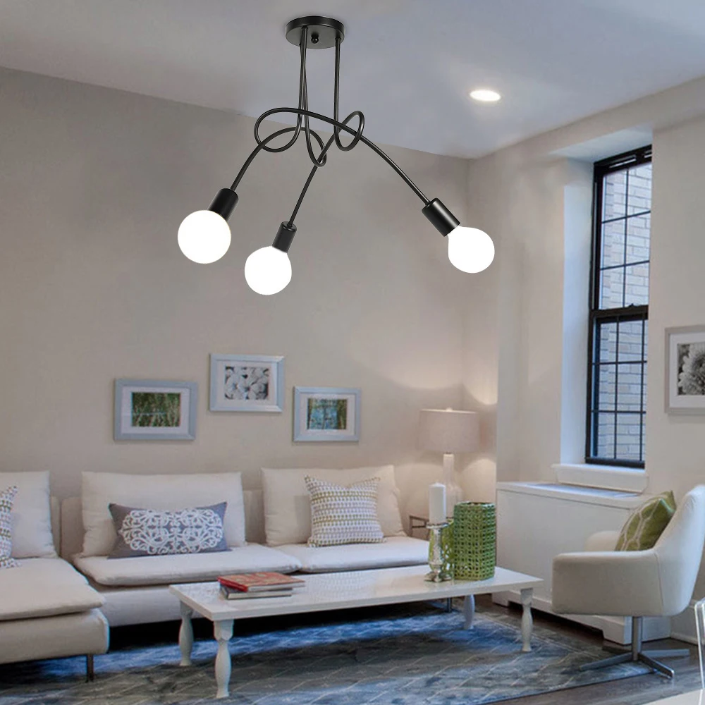 Железная люстра скандинавский Лофт винтажная промышленная Потолочная для дома