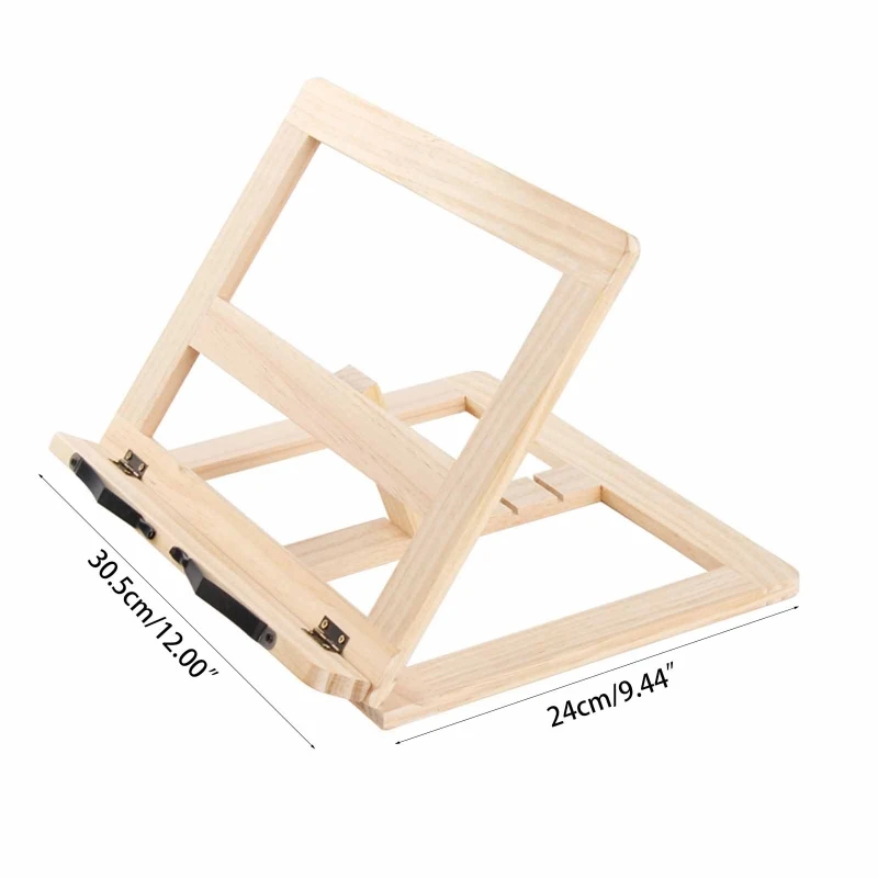 

Foldable Wood Bookends Stand Cookbook Holder Reading Rack Wooden Reading Book Support Stand Holders Tablet PC