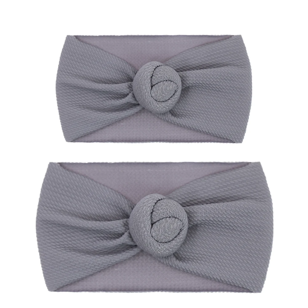

12Sets Mommy and Me Solid Headbands Set Mother Baby Bullet Fabric Hair Bands Seesucker Donut Head Band Girl Boy Hair Accessories