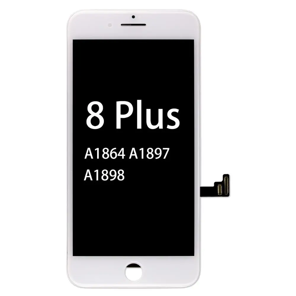 for 8 Plus White Черный/белый класс AAA+ ЖК-дисплей для iPhone 5 5S 6 6 S 7 3D сенсорный дигитайзер сборка экрана Ecran Замена+ закаленное стекло - Цвет: for 8 Plus White