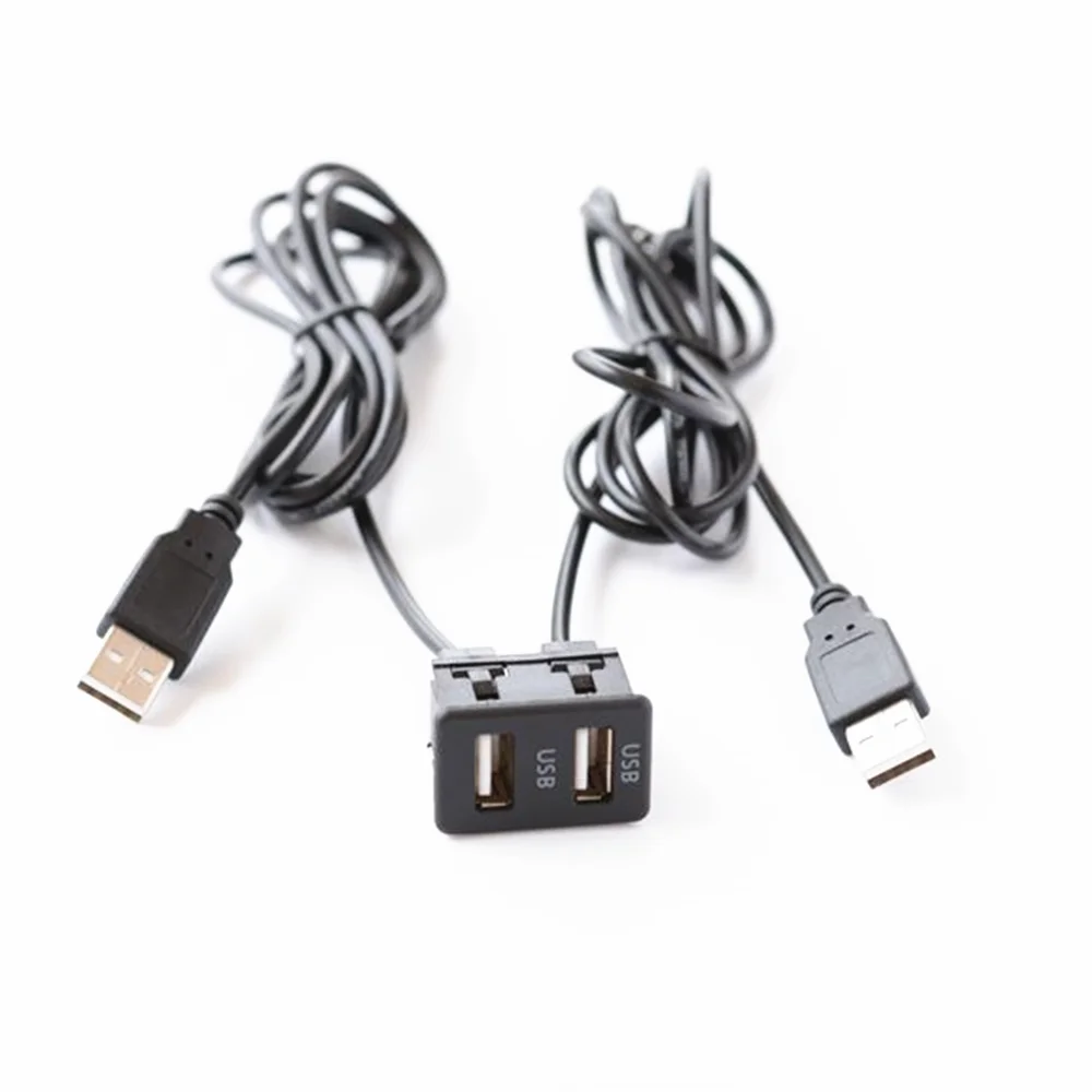 Автомобильный удлинитель с двумя USB портами 150 см для Volkswagen Toyota|Кабели адаптеры и