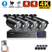 4k ultra hd video surveillance camera kit 8mp 8ch h 265 nvr 30m day night vision outdoor waterproof cctv security camera system