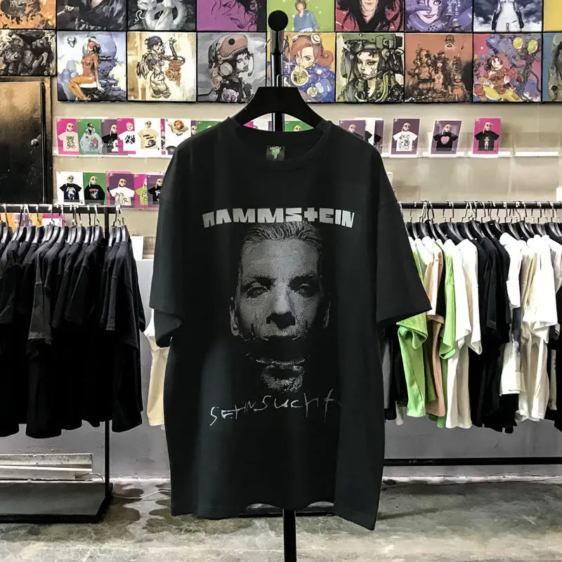 

German Chariot Hannibal Face Print Men's T-shirt 2021 New Summer Trend Casual Loose Men's Short-sleeved Men's Shirt HOT