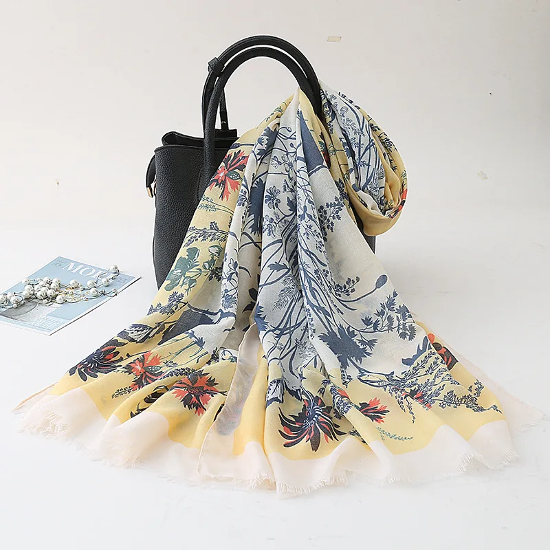 New silk scarves long ladies scarf spring and autumn variety change scarf summer beach towel sunscreen shawl wholesale