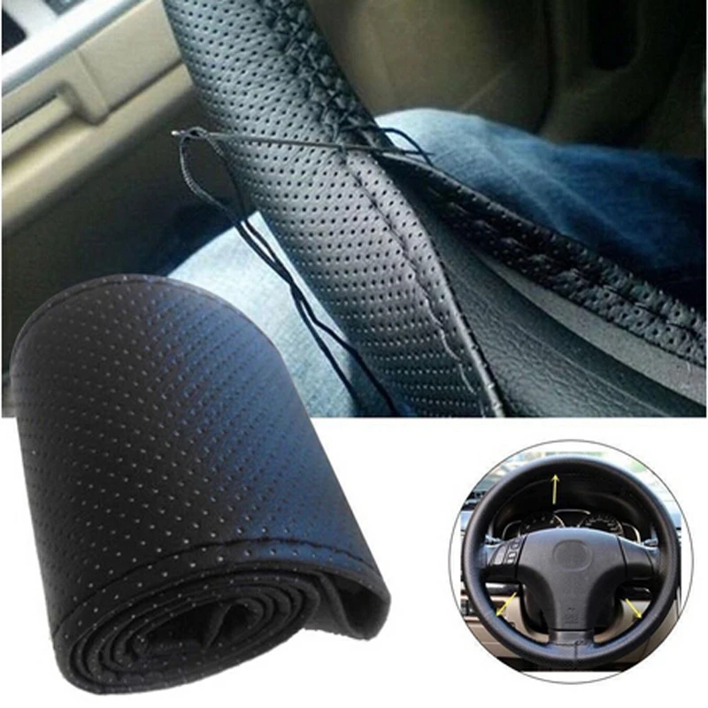 Оплетка на руль автомобиля кожаный чехол для Toyota Prius Levin Crown Avensis Previa FJ Cruiser Venza Sienna