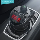 KUULAA Bluetooth Автомобильный Зарядное устройство с ЧМ-передатчик 3.4A Dual USB Зарядное устройство аудио MP3 проигрыватель TF карты, автомобильный набор, автомобильный держатель для телефона на Зарядное устройство