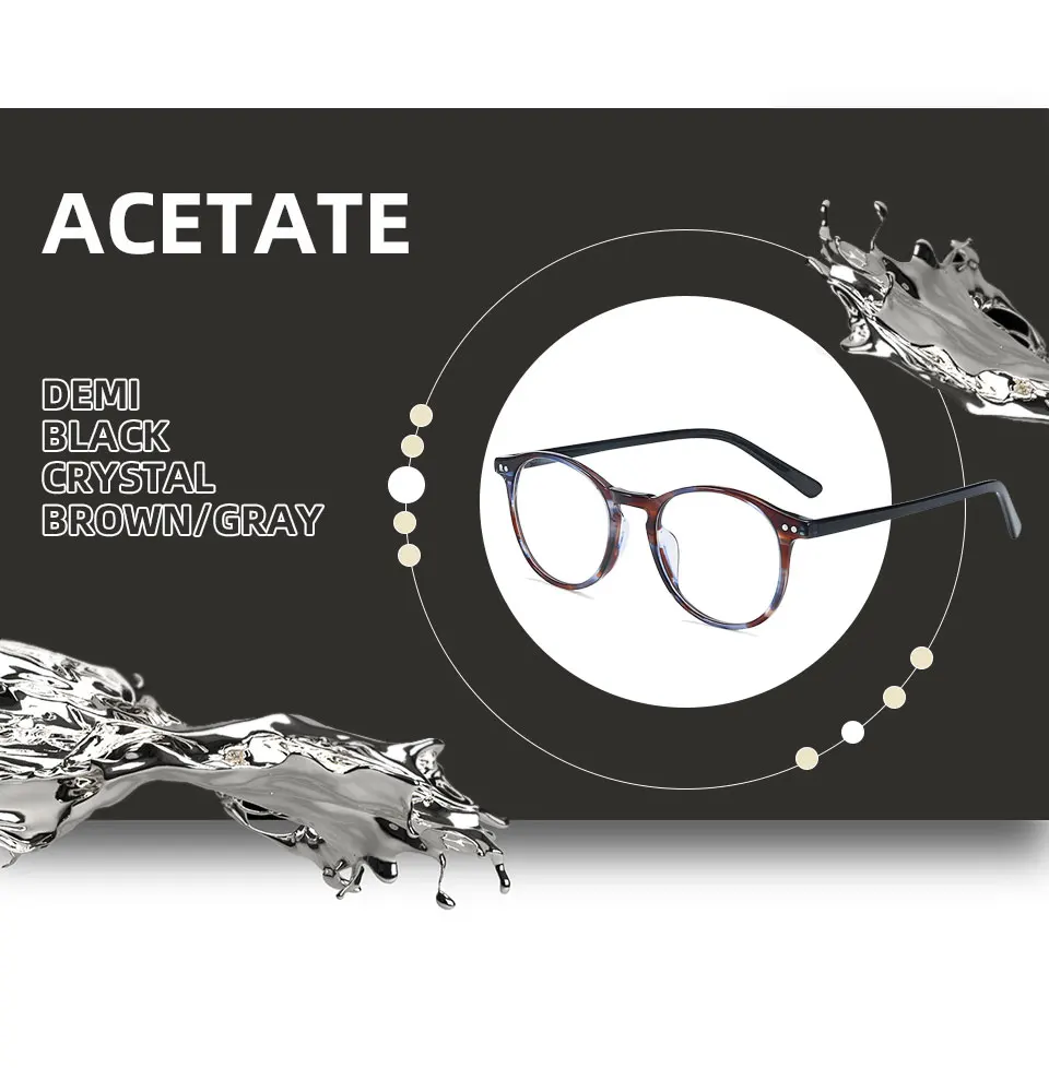 Очки ZENOTTIC из ацетата в стиле ретро, оправа для женщин и мужчин, круглый светильник, модные дизайнерские очки по рецепту, мужские очки BT3025