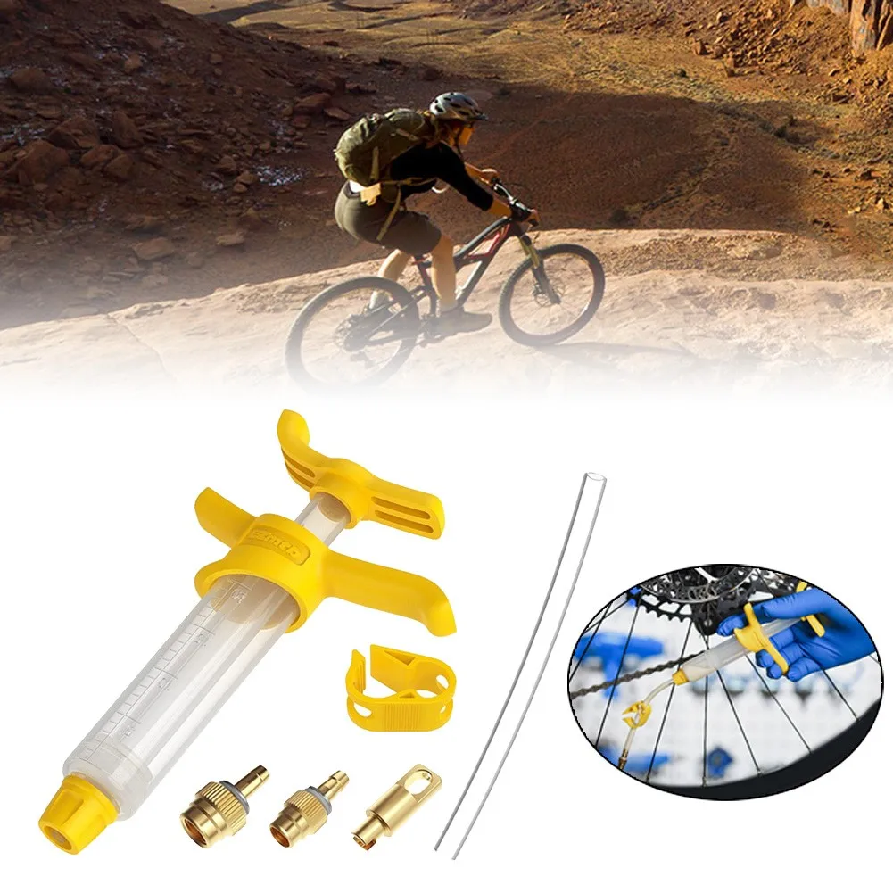 

Aluminum Alloy&plastic MTB Road Bike Tubeles Tyre Repair Fluid Injection Tool Tire Filling Syringe Tool For US/French Nozzle