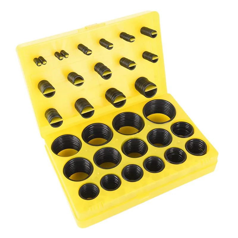 

NBR O Ring Seal Kit Rubber O-ring Sealing Gasket Assortment Set for Car Universal 386pcs Black 30 Different Sizes
