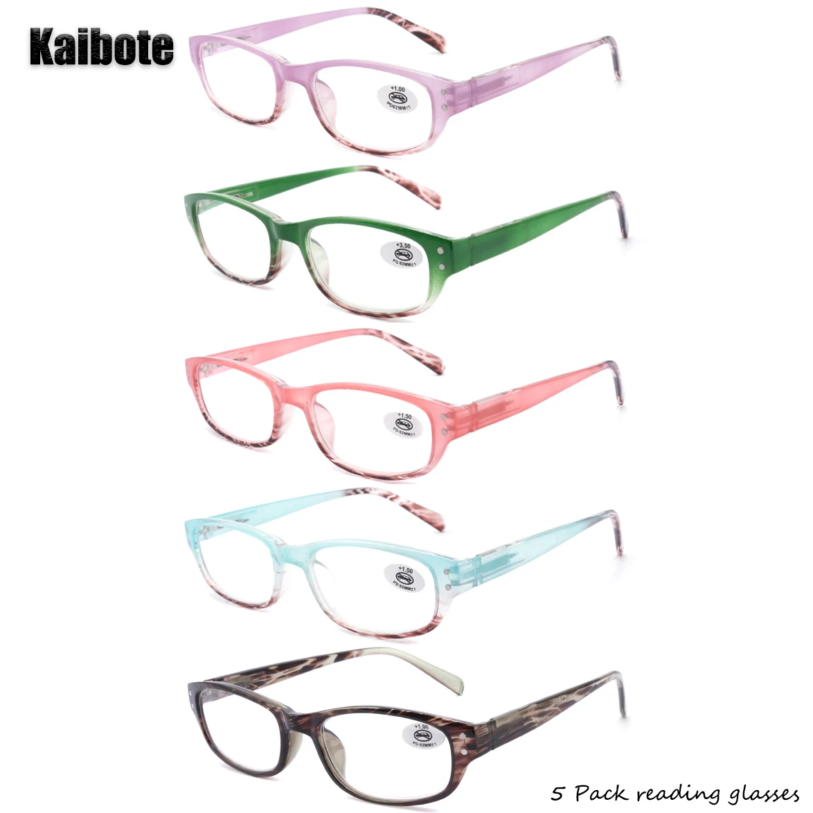 

5 Pack Reading Glasses Men Women Colorful Reader Eyewear, High Quality 5 Presbyopic Eyeglasses a Lot 1.0 1.5 2.0 2.5 3.0 3.5