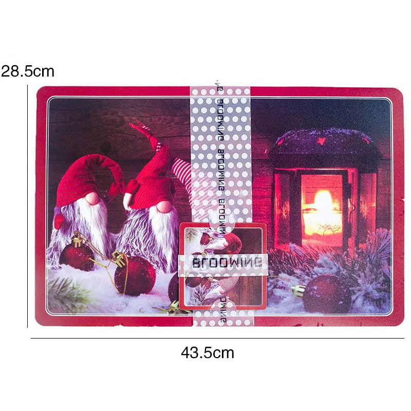 2019 Новый рождественский Настольный коврик ПВХ подставка в стиле Вестерн Милая