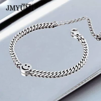 jmyumi 925 sterling silver smiley face vintage bracelets for women new trendy thai silver elegant birthday party jewelry gifts