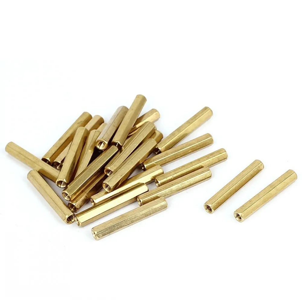 500Pcs M2*14 Female Hex head Brass Spacing Screws Threaded Pillar PCB Computer PC Motherboard StandOff Spacer L=14mm