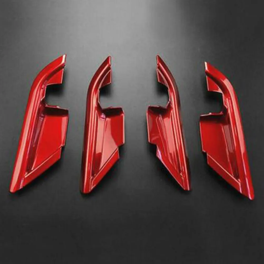 

4PCS Cover Trim Accessories Car Door Handle For 2018-2021 Interior Parts Red