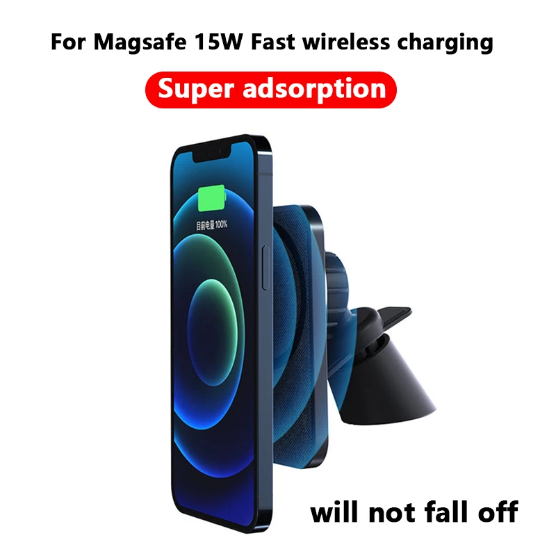 

15W magnetic Car Holder For Magsafe Charger Suction Cup Desktop Mobile Phone Holder For iphone 12 Pro Max Fast Wireless Charging
