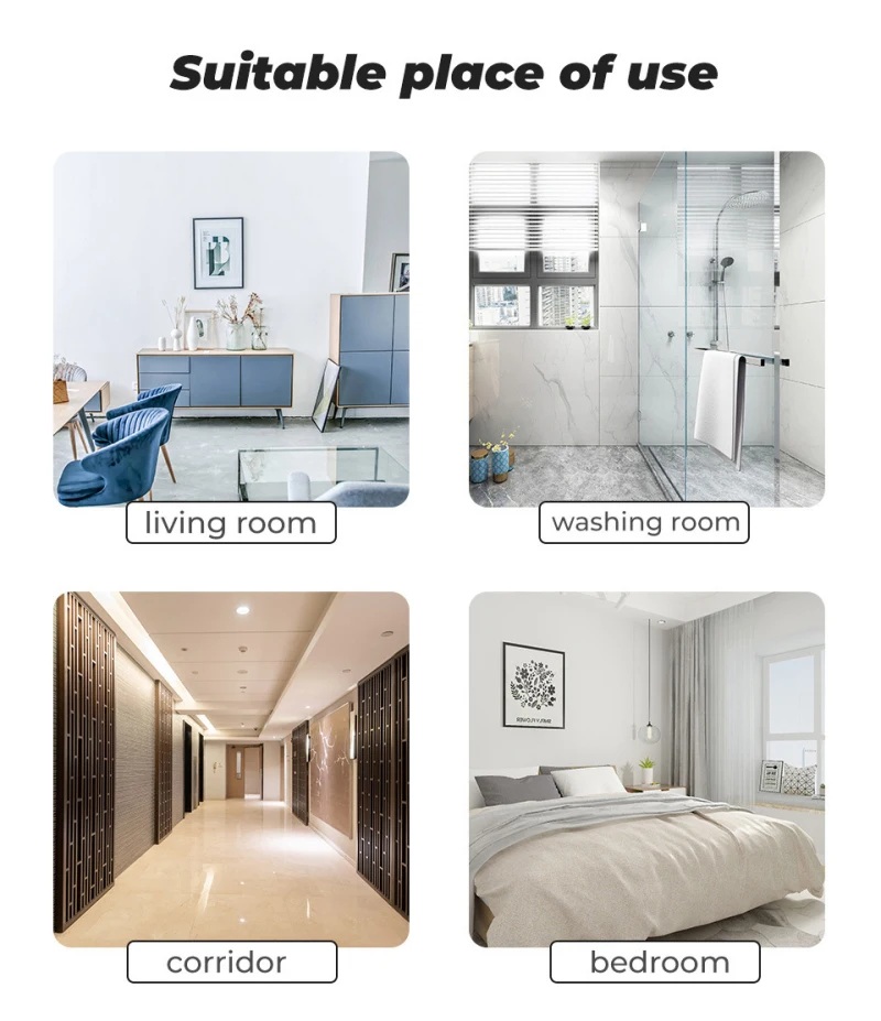 

Smart Wall Light Switch Infrared Sensor No Need To Touch The Switch Glass Display Panel US/EU Plug