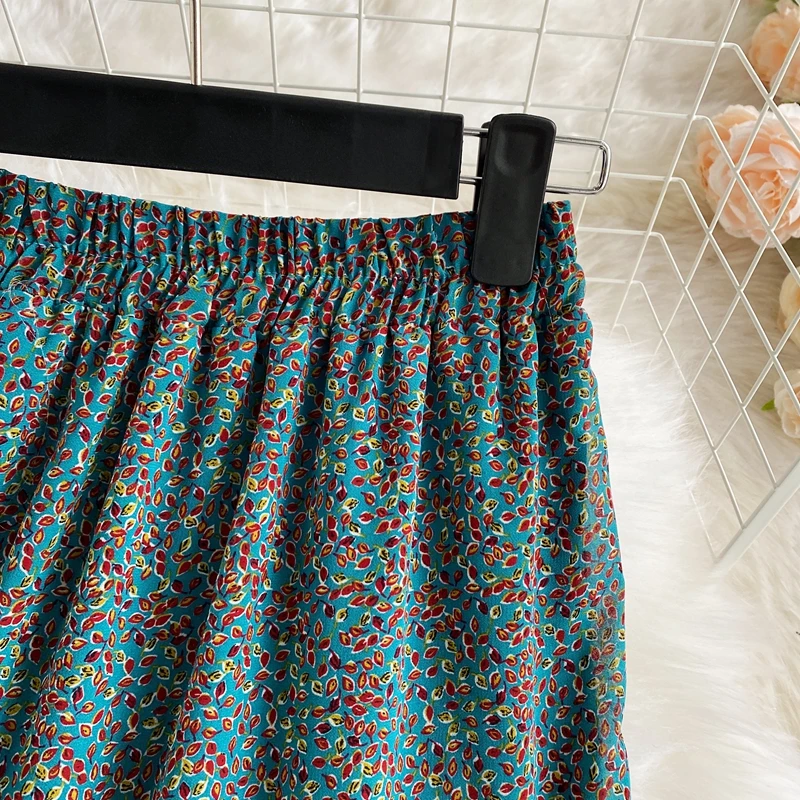 

2020 new fashion women's clothing A-Line Print skirts womens long skirt