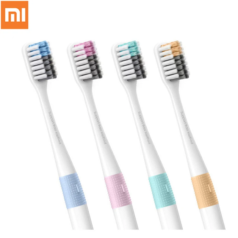 

Original 4pcs smart Xiaomi Doctor B Bass Method Tooth brush Manual Soft Toothbrush 4 Colors/Lot With Travel Box