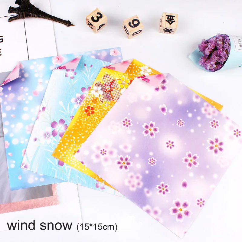wind snow 60 шт двухсторонняя печать штампованная для скрапбукинга влюбленных на день рождения бумага ручной работы 147x147 мм корабль оригами Бумага - Цвет: wind snow