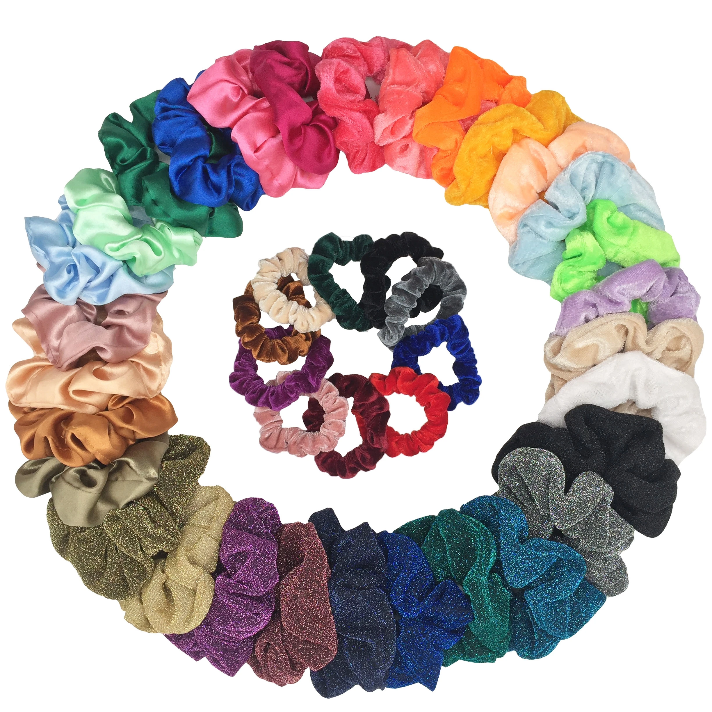 Эластичные резинки для волос из шифона и полиэстера тонкие бархатные женщин