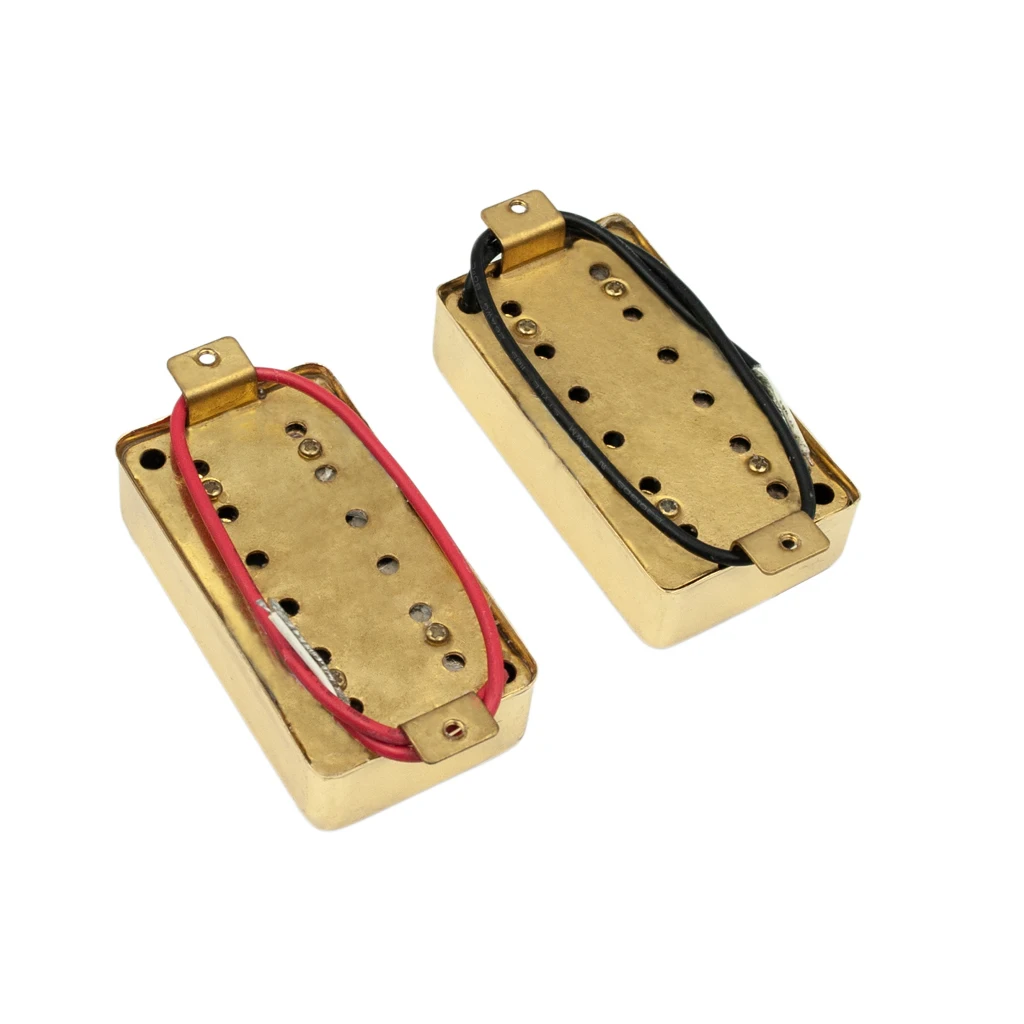 2 pcs elektrische gitarre humbucker pickup set bridge neck pickups doppel coil humbucker pickups set goldene farbe free global shipping