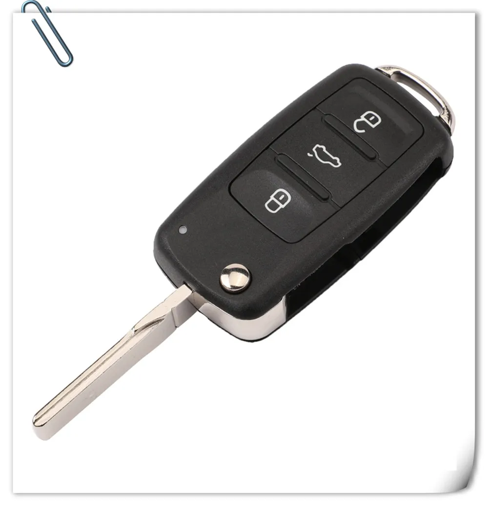 Jingyuqin 3BTN дистанционный флип-ключ 434 МГц ID48 чип для VW Volkswagen GOLF PASSAT Tiguan Polo Jetta Beetle автомобиль без ключа 5K0837202AD