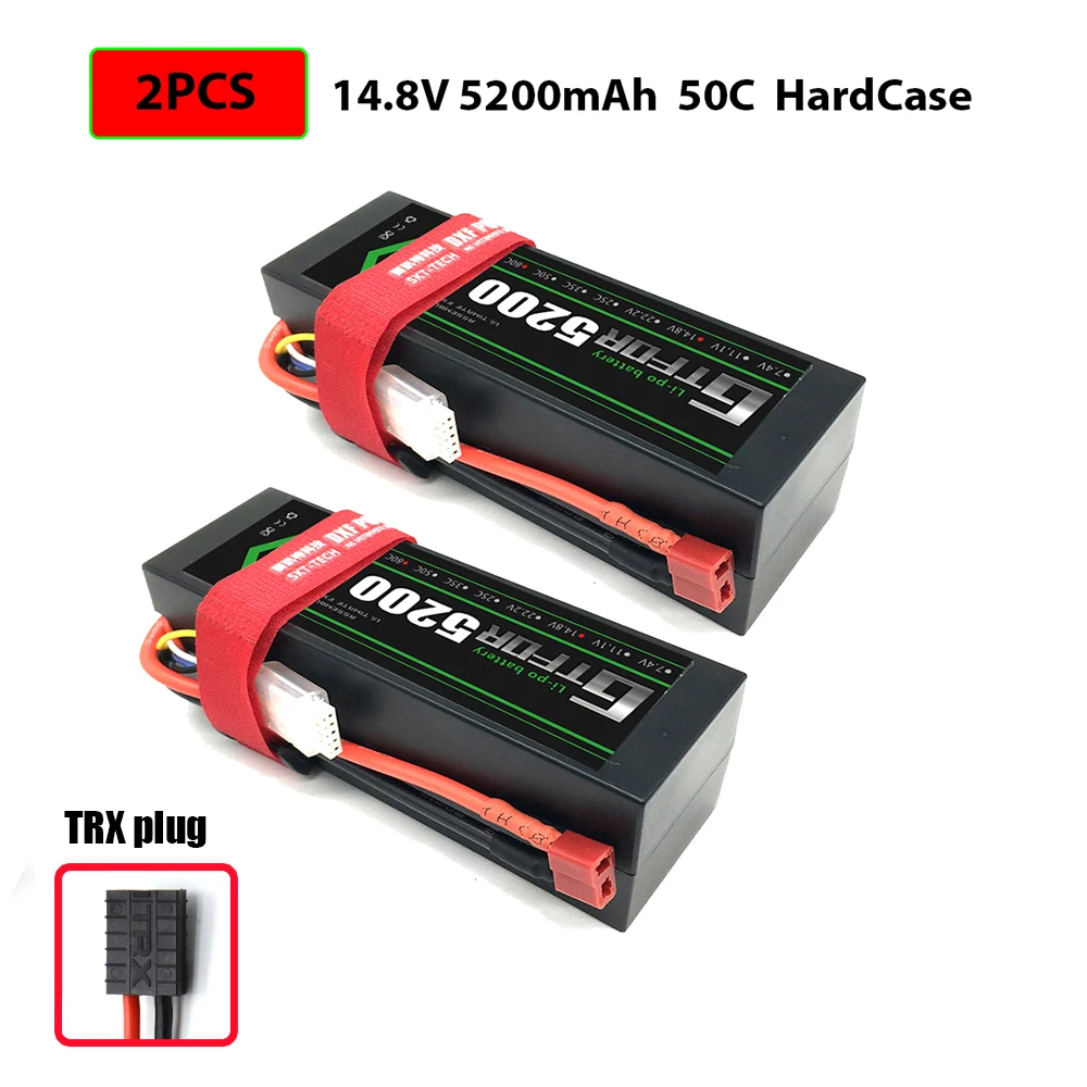 2PCS5200HARDTRX 2S 3S 4S 5200mAh 6000mAh 7000MAH 7,4 V 11,1 V 14,8 V 50C 60C 100C 120C GTFDR Lipo батарея для X-MAXX E-REVO RC автомобилей Лодка Дрон - Цвет: 2PCS5200HARDTRX