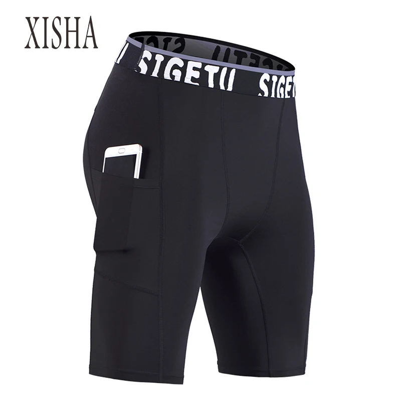 Черные мужские спортивные шорты новинка 2020 компрессионные для бега спортзала