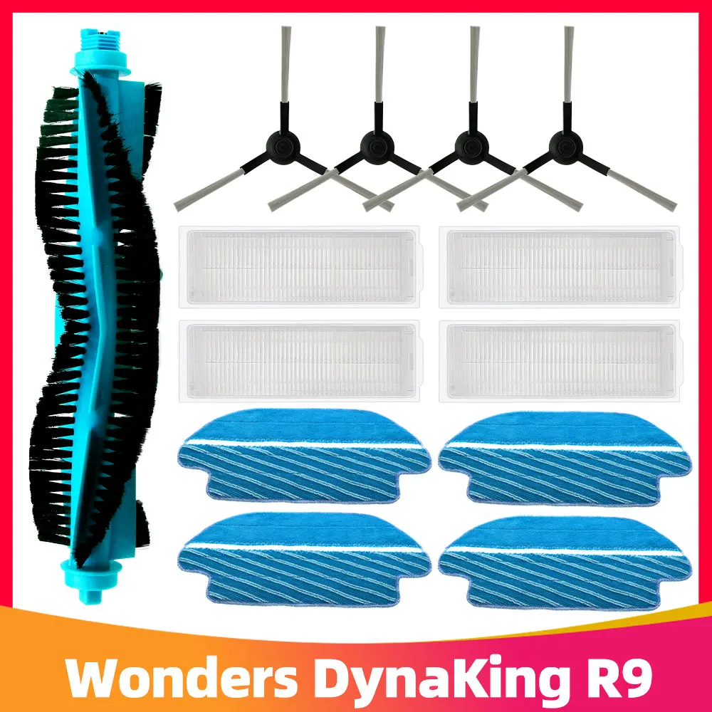 

Hepa Filter Main Side Brush Mop Rag Cloth Replacement For Wonders Dynaking R9 원더스 다이나킹 R9 Robot Vacuum Cleaner Spare Parts