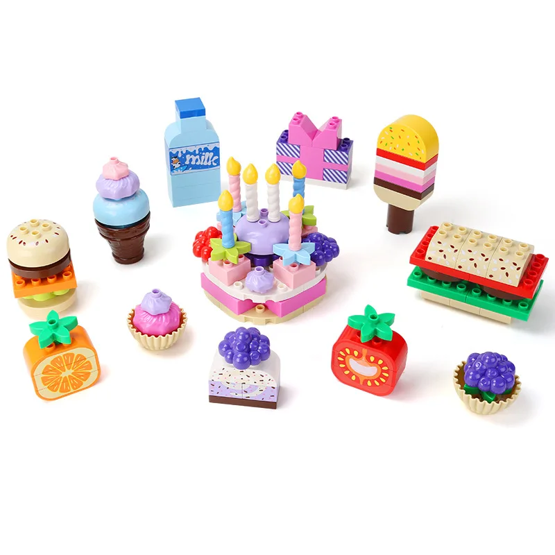 Строительные блоки большого размера кирпичи кофейная еда прекрасные игрушки
