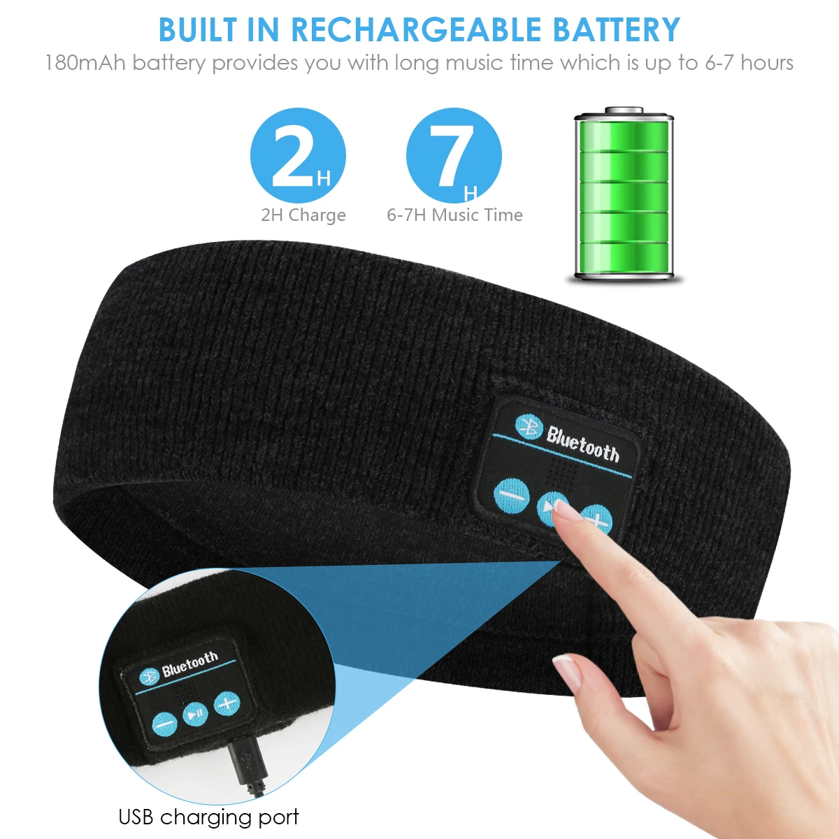 Беспроводная Bluetooth-гарнитура Bluetooth 5 0 тонкая мягкая эластичная Удобная