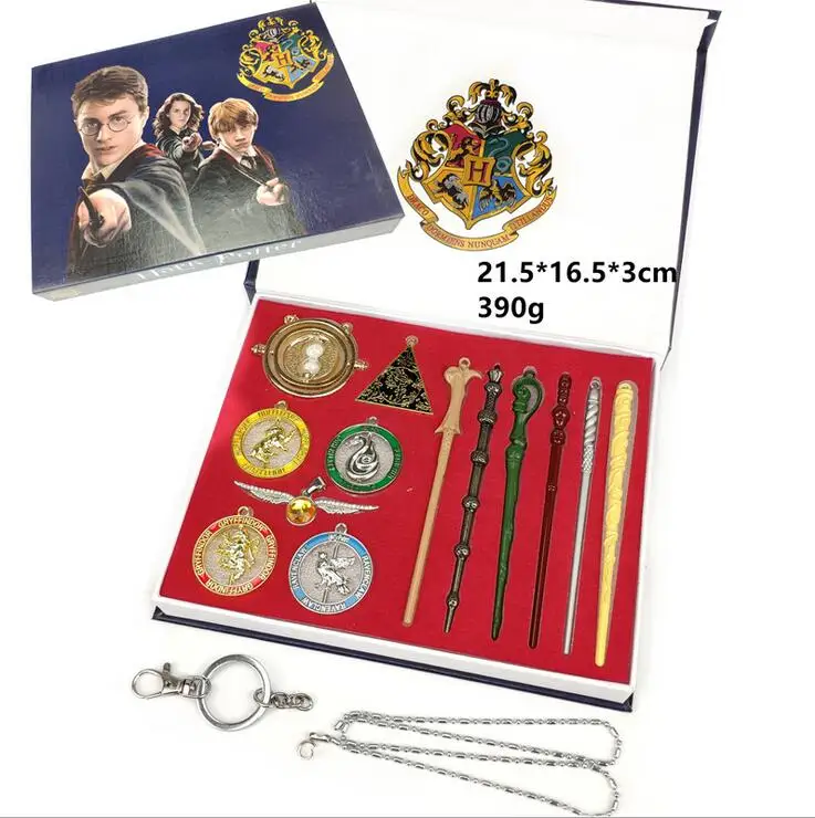 LOVPIN 8 шт./компл. Гермиона Луна тюльпаны Sirius McGonagall волшебные палочки косплей ожерелье/Брелок Подарочная Упаковка