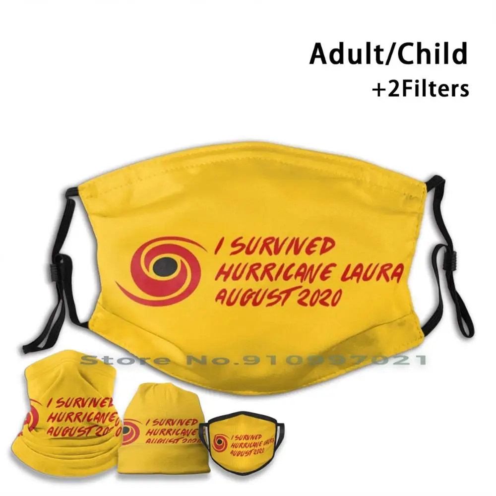 Я пережил ураган Laura неодноразовая маска для лица PM2.5 фильтры детей и взрослых Twc