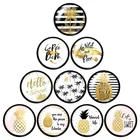 Изображения Fahsion, ананас, цветы, листья, 10 шт., Смешанные Круглые Стеклянные Кабошоны 12 мм16 мм18 мм25 мм, фурнитура для изготовления плоской задней части