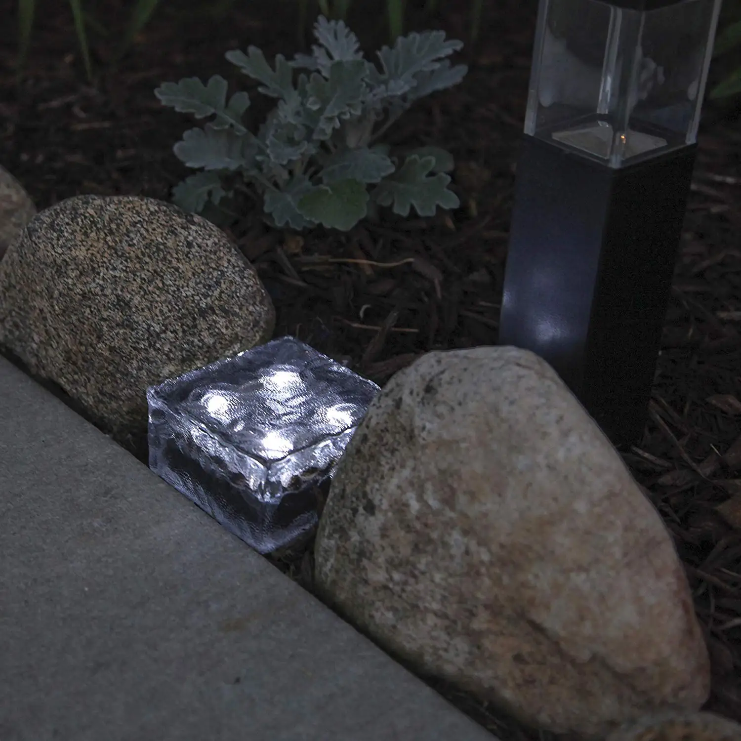 Светодиодный солнечный наземный светильник из матового стекла кирпичная плитка