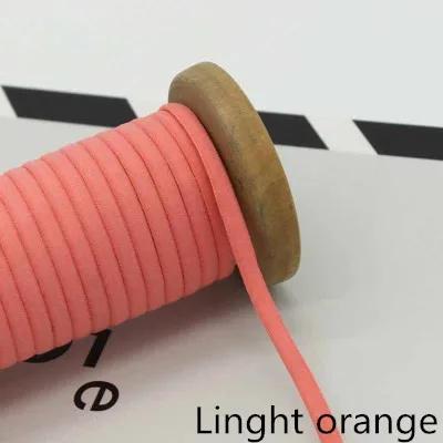 Light Orange Meetee 23 ярдов 5 мм веревка эластичная лента плечевой ремень для волос детское кольцо обувь DIY аксессуары ручной работы BD393 - Цвет: Light Orange