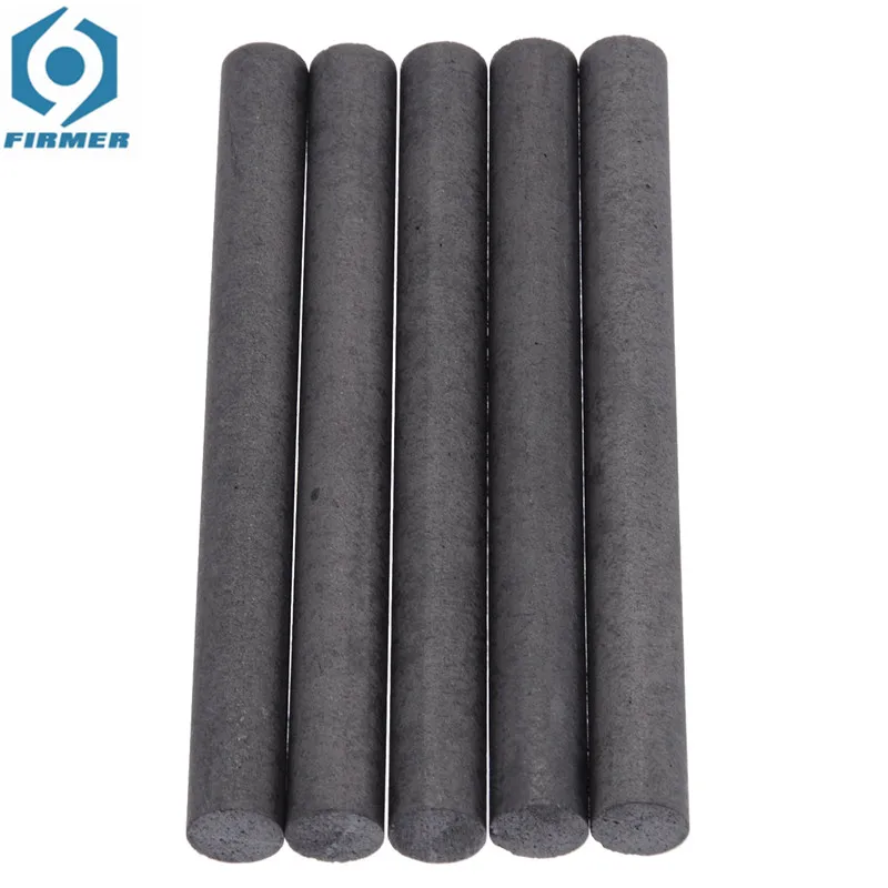 

5Pcs High Purity 99.99% Graphite Rods High Temperature Conductive Graphite Electrode Cylinder Rods Bars 300mm For Industry Tools