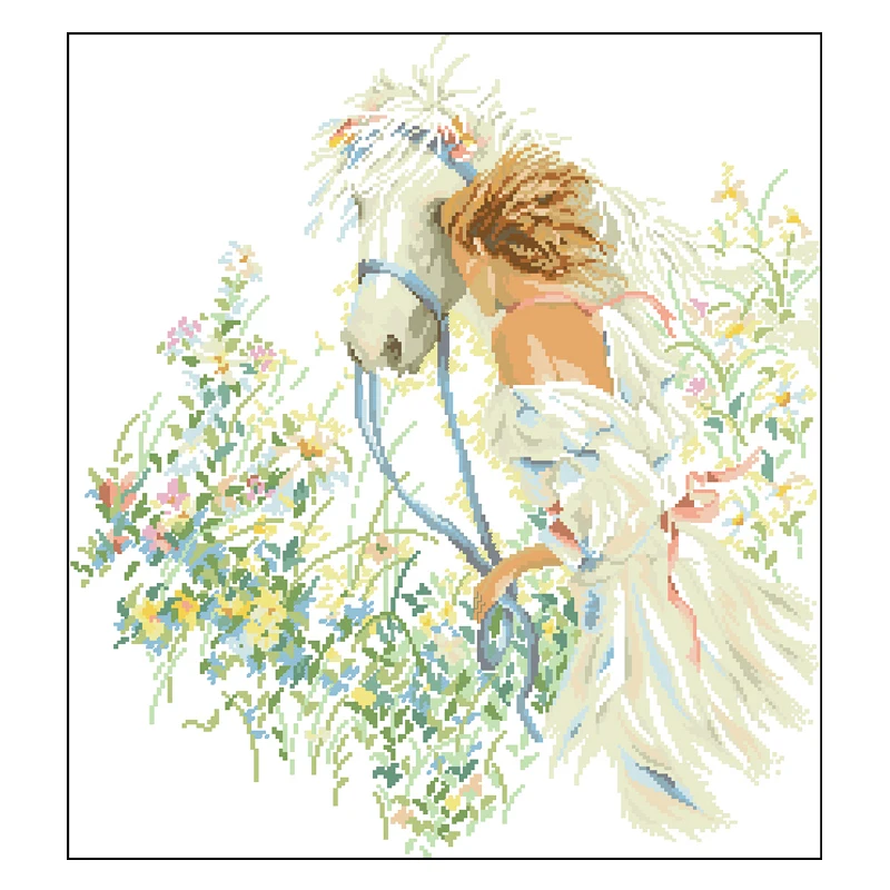 Набор для вышивки крестиком высокое качество хит продаж|women in dresses and high heels|women