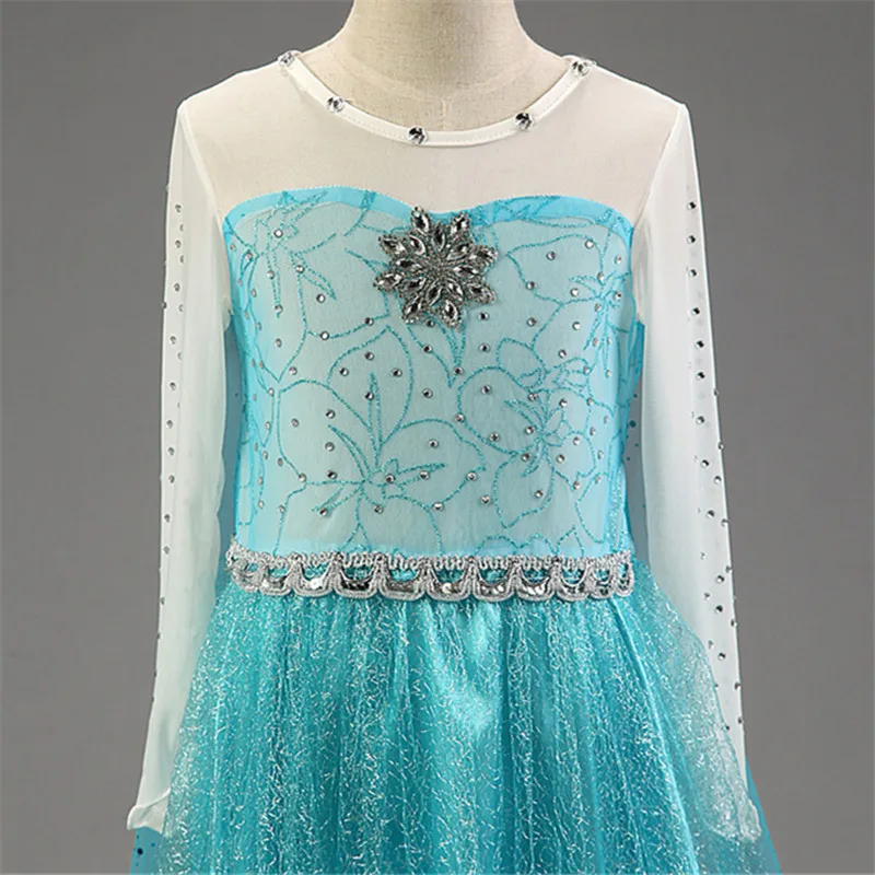 

Girls Cosplay Dress Halloween Girls Princess Dress Up Crystal Snow Girls Dress Winter Fancy Kids Masquerade Costume Christmas