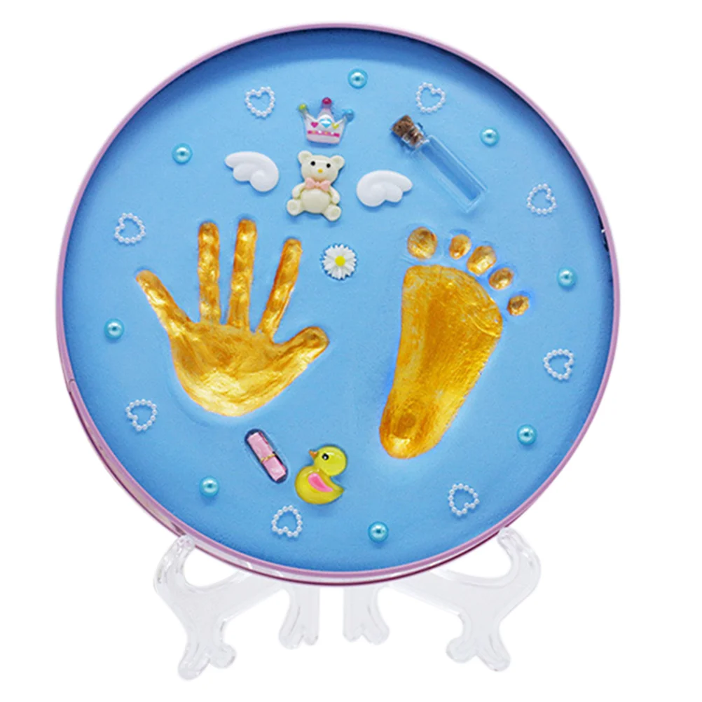 

1 Set Baby Handprint Footprint Makers Kit Newborn Boys Milestone Keepsake Box