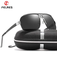 felres metal frame polarized oversized sunglasses for men outdoor driving cycling anti glare uv400 glasses f8743