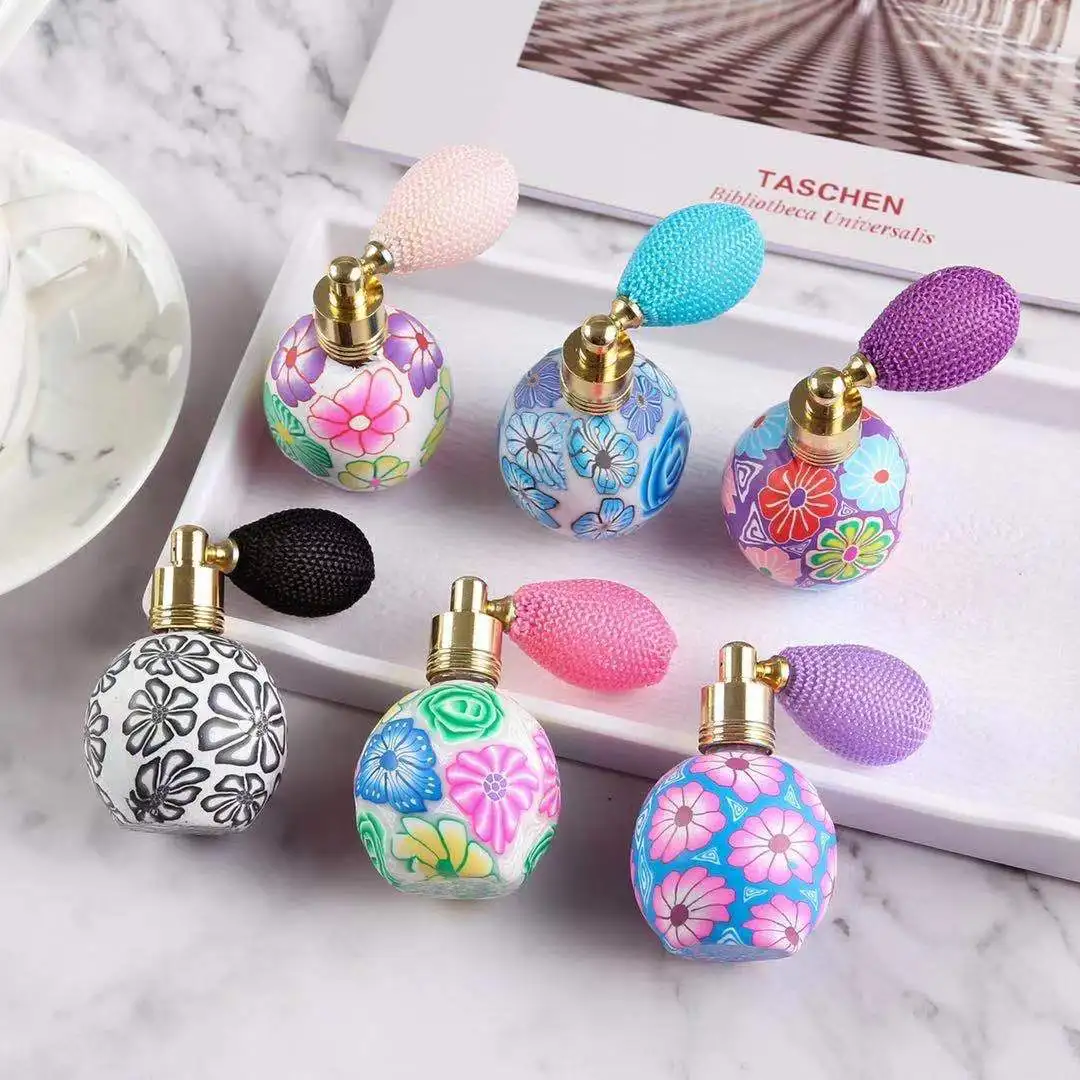 

15ML Round Ball Polymer Clay Airbag Perfume Spray Bottle 100PCS/LOT